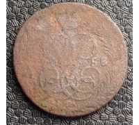 1 копейка 1758 год Елизавета Царская Россия