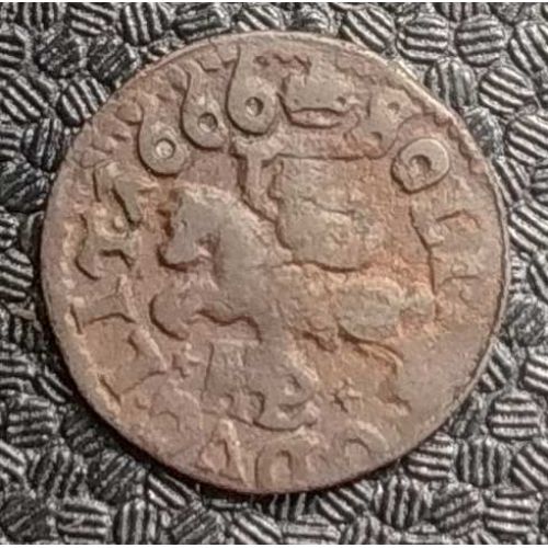 1 солид БОРАТИНКА 1666 год Речь Посполитая Ян Казимир Всадник