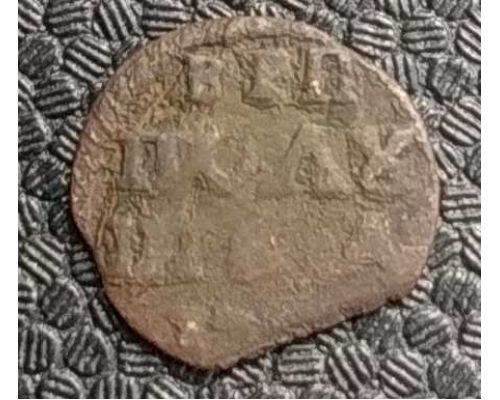 полушка 1718-1719 Петр 1 Царская Россия