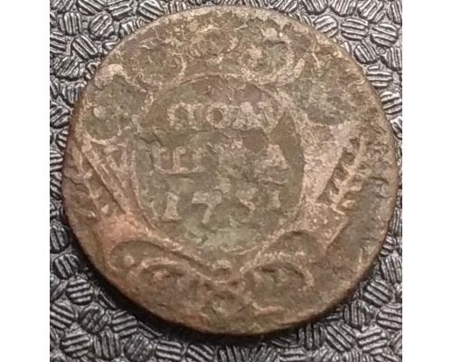 Полушка 1731 год Анна Царская Россия №5