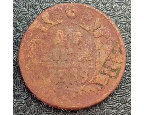 Деньга 1739 год Анна Иоанновна Денга Царская Россия №2