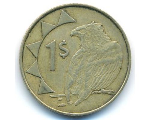 1 доллар 1993 год Намибия Орел-скоморох