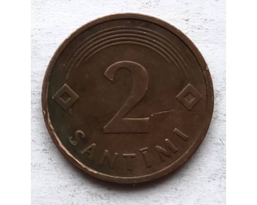 2 сантима 1992 год Латвия
