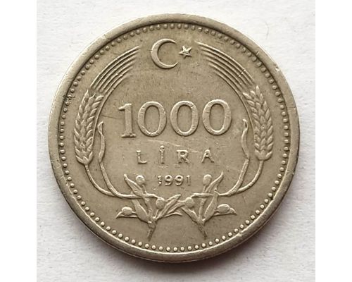 1000 лир 1991 год Турция