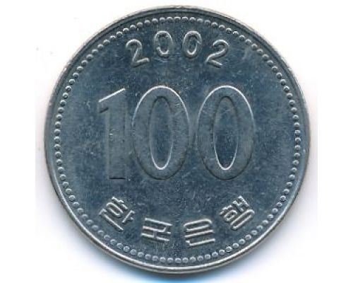 100 вон 2002 год Южная Корея
