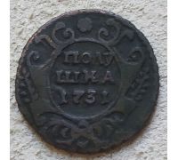 Полушка 1731 год Анна Царская Россия №3