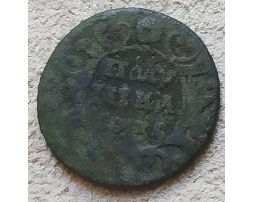 Полушка 1735 год Анна Царская Россия