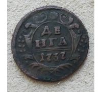Деньга 1737 год Анна Иоанновна Денга Царская Россия