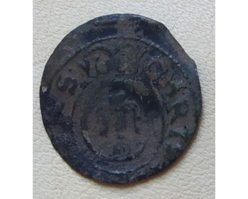 1 солид 1632-1654 Ливония Швеция Кристина Ваза №5
