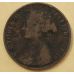 1/2 пенни 1875 год. Великобритания. Пол пенни, half penny. Королева Виктория