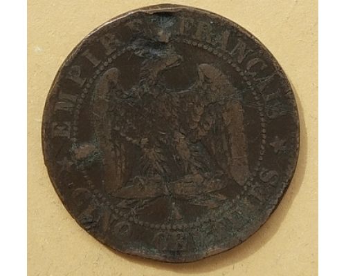 5 сентим 1855 год A Франция (сантим) Наполеон III 