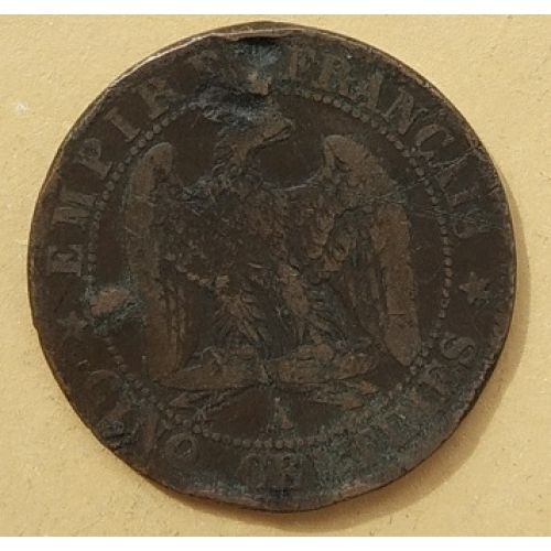 5 сентим 1855 год A Франция (сантим) Наполеон III 