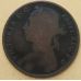 1 пенни 1890 год Великобритания, one penny. Королева Виктория