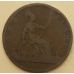 1 пенни 1893 год Великобритания, one penny. Королева Виктория