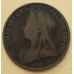 1 пенни 1896 год Великобритания, one penny. Королева Виктория