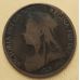 1 пенни 1897 год Великобритания, one penny. Королева Виктория