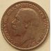 1 пенни 1927 год Великобритания, one penny. Георг V