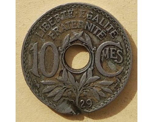 10 сентим 1929 год Франция (сантим)