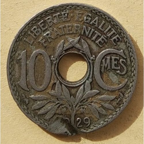 10 сентим 1929 год Франция (сантим)