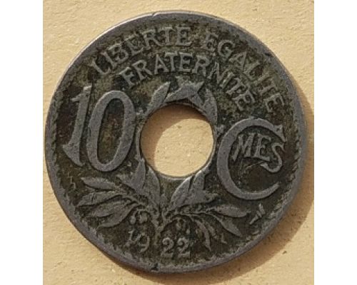10 сентим 1922 год Франция (сантим)