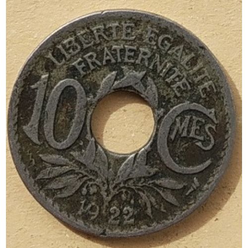 10 сентим 1922 год Франция (сантим)