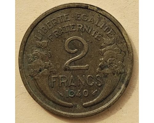 2 франка 1940 год Франция