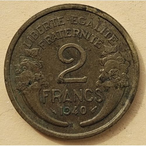2 франка 1940 год. Франция