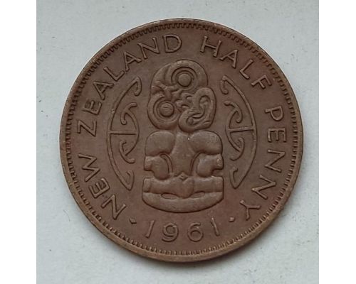 1/2 пенни 1961 год Новая Зеландия