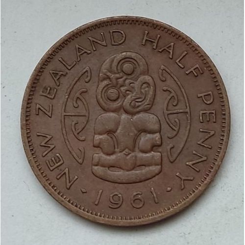1/2 пенни 1961 год Новая Зеландия