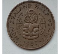 1/2 пенни 1957 год Новая Зеландия