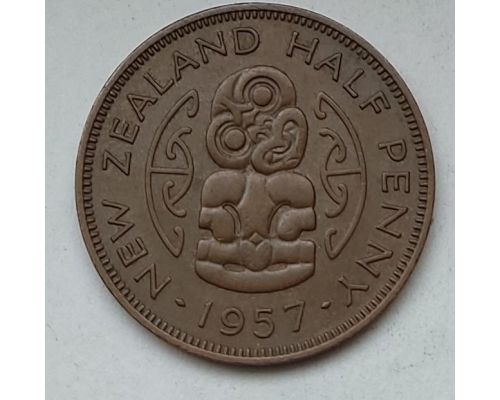 1/2 пенни 1957 год Новая Зеландия