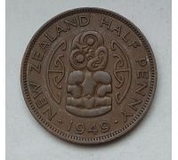 1/2 пенни 1949 год Новая Зеландия
