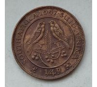 1/4 пенни 1947 год ЮАР Георг VI