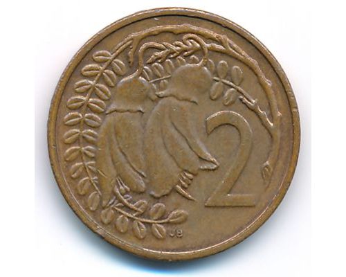 2 цента 1987 год Новая Зеландия