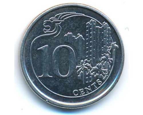 10 центов 2014 год Сингапур