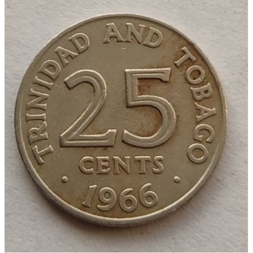 25 центов 1966 год Тринидад и Тобаго
