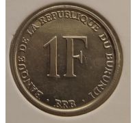 1 франк 1993 год Бурунди в держателе