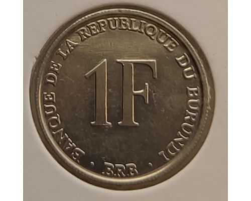 1 франк 1993 год Бурунди в держателе