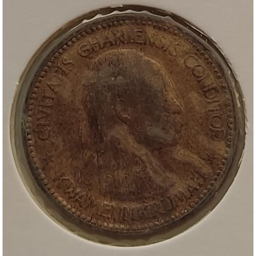 1 пенни 1958 год Гана Кваме Нкрума в держателе
