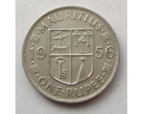 1 рупия 1956 год Маврикий Елизавета II