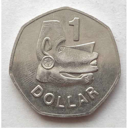 1 доллар 2005 год Соломоновы Острова Статуя Морского Духа