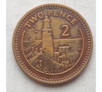2 пенса 1991 год AB Гибралтар