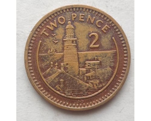 2 пенса 1991 год AB Гибралтар
