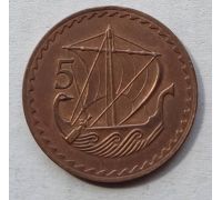 5 мил 1978 год Кипр Древний Парусный Корабль