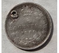 5 центов 1880 год Канада Серебро