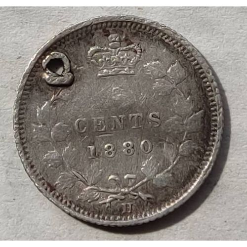 5 центов 1880 год Канада Серебро