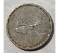 25 центов 1956 год Канада СЕРЕБРО