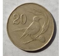 20 центов 1983 год Кипр Каменка обыкновенная