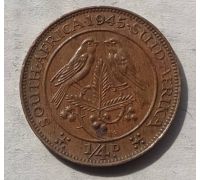 1/4 пенни 1945 год ЮАР Георг VI Британская Южная Африка