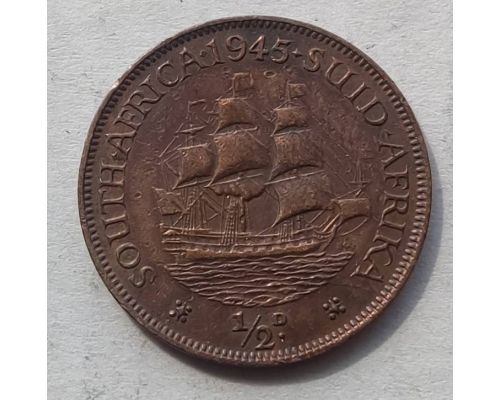 1/2 пенни 1945 год ЮАР Георг VI